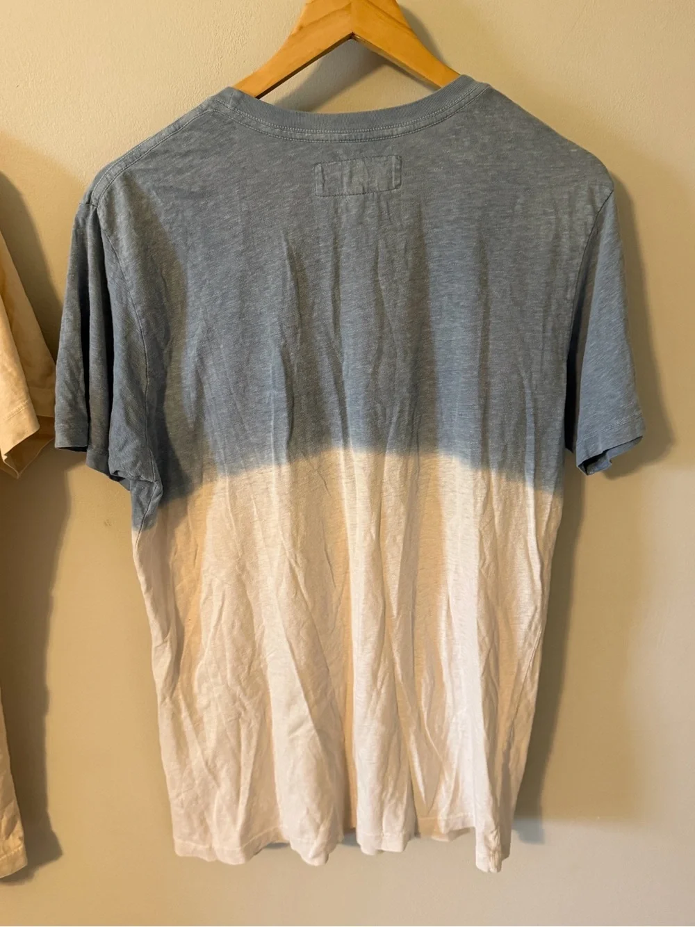 Mollusk Made in California Blue White Dip Dye T-Shirt Men's Medium